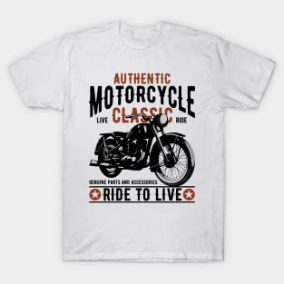 Authentic motocycle classic T-Shirt